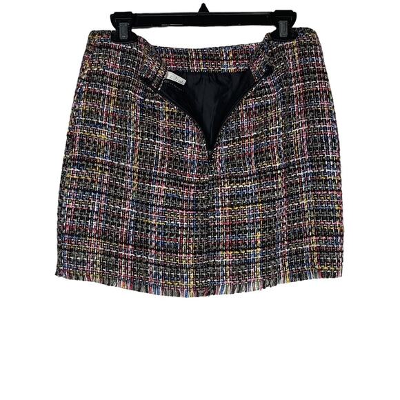 DIVIDED By H&M Women Skirt tweed Multicolor Size 6 Back Hidden Zipper an… - Picture 2 of 9